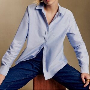 NWT Sezane Tomboy Shirt Blue 38